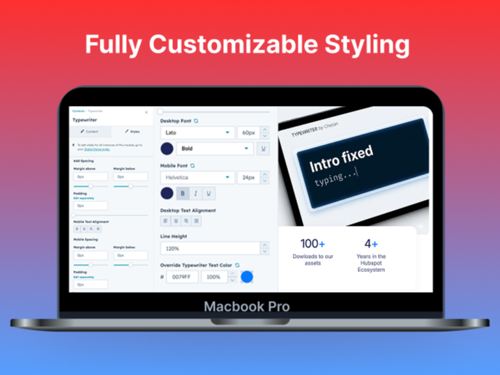Fully Customizable Styling